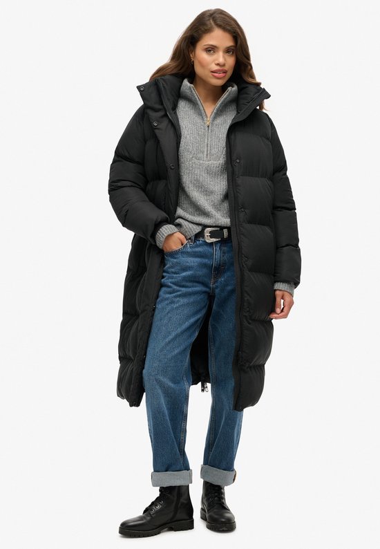 Superdry Hooded Longline Puffer Winterjas Dames - Maat 12