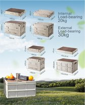 Camping Box Opbergdoos Met Deksel - Opvouwbare Opbergcontainer - Outdoor Camping Accessoires - Ideaal Voor Apparatuur - Uitrusting - Reizen - Familie - Picknick - 26L/55L/60L