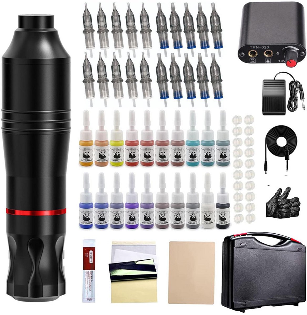 CRLYN® Hoge Kwaliteit Tattoo Machine met Accessoires - Tattoo Machines Draadloos - Tattoo Set