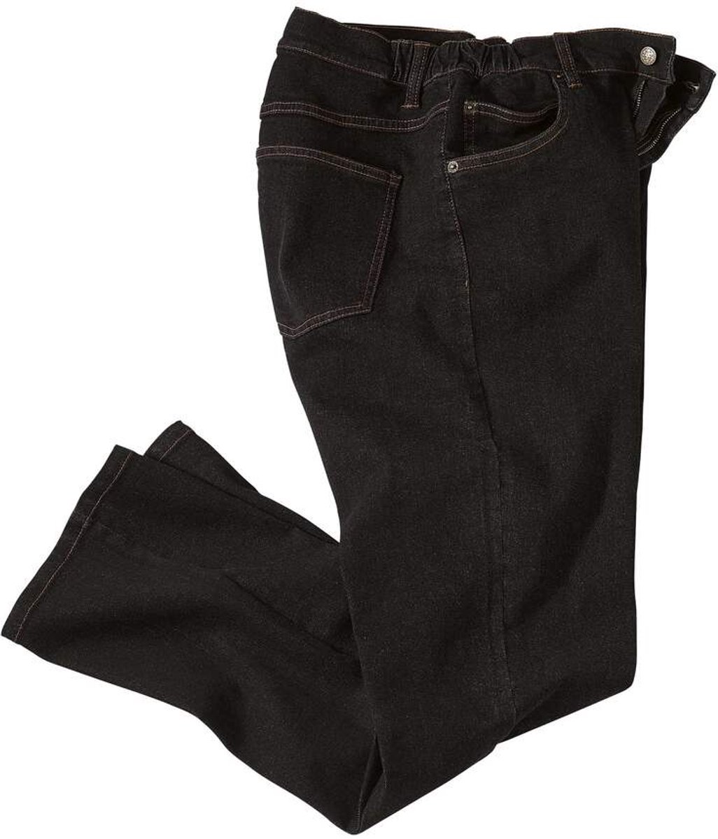 ATLAS FOR MEN - Zwarte regular Stretch jeans - Heren - Verkrijgbaar in grote maten - W28