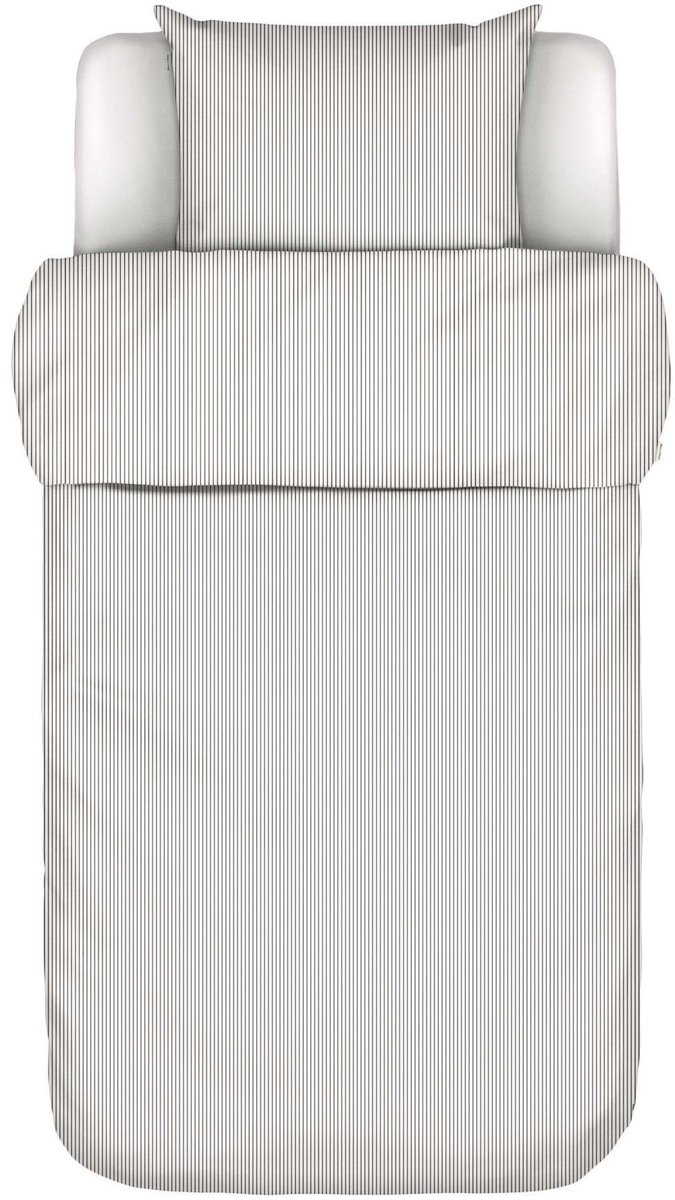 Marc O'Polo Classic Fine Stripe Dekbedovertrek Antraciet - Eenpersoons – 140x200/220 cm