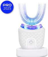 Brosse à dents intelligente - Brosse à dents en U - Brosse à dents Smart - Brosse à dents électrique automatique - Blanchiment et nettoyage des dents - Mains libres - Lumière Blauw UV - 360° - 4 modes - Étanche - Blanchiment des dents