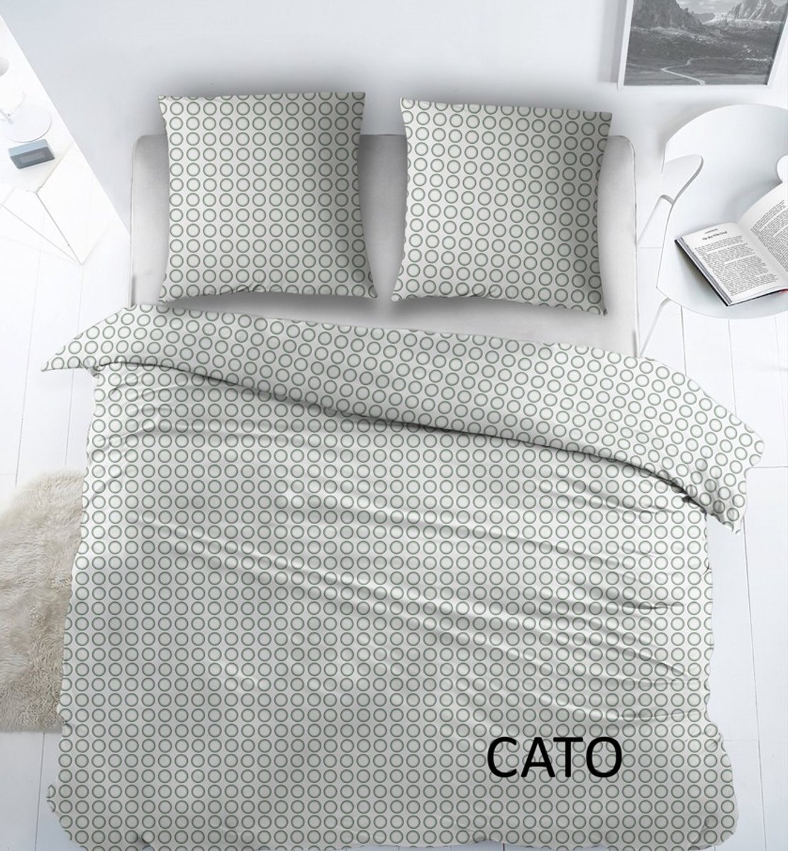 Sleepnight Lakenset Katoen Cato Green - 240 x 300 cm + 2 kussenslopen - [Groen]