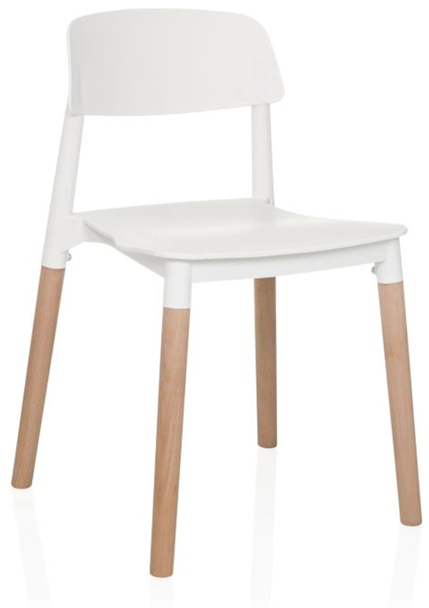 hjh LIVING Eetkamerstoel / bezoekersstoel SCANDI E wit hjh LIVING