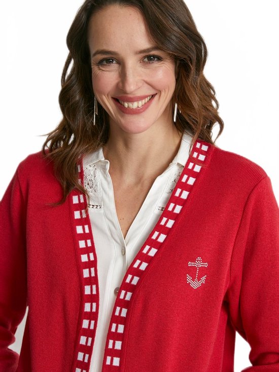 Long cardigan en coton tricoté