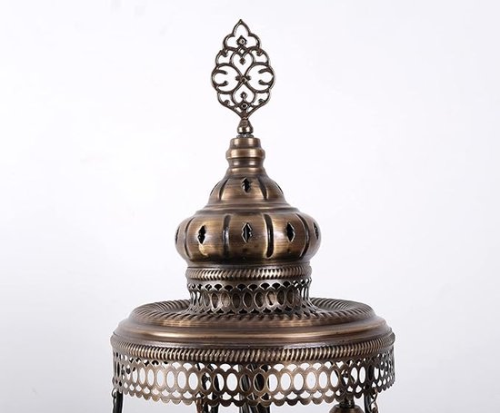 Lampadaire - lampadaire - blanc - 3 sphères - verre - mosaïque - lampe turque - lampe orientale