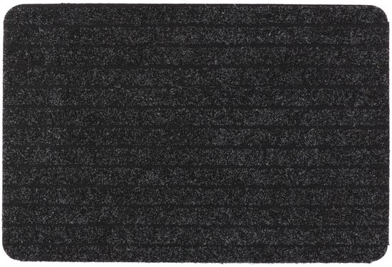 Paillasson Luance Chloe - noir - polypropylène/latex - 40 x 60 cm - tapis d'entrée