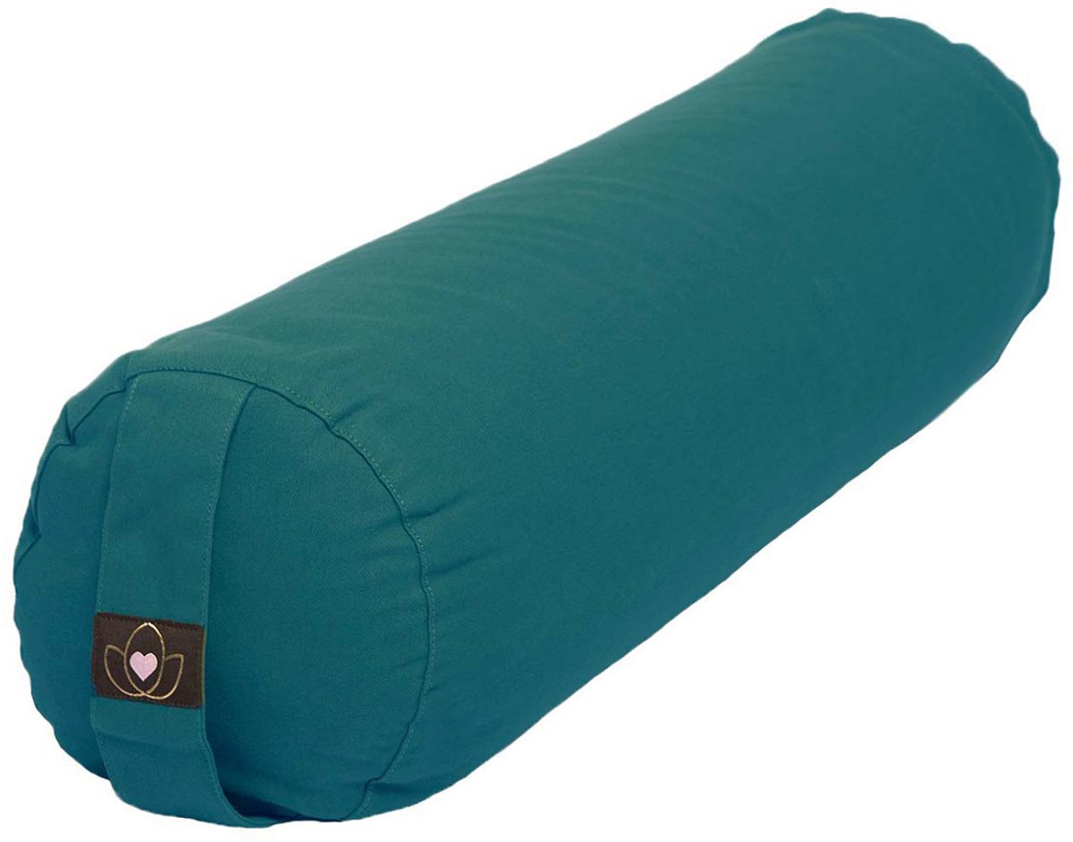 Yoga bolster eco donkergroen rond - Lotus