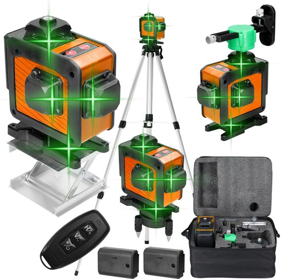 Ycoiee Niveau Laser 4D 16 Lignes Autonivelant de Niveaux, Croix Vert