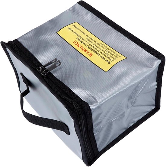 Sac Ignifugé Antidéflagrant Pour Batteries LiPo – Pochette Sécurité Argent Moyenne