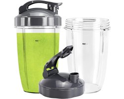 Vervangende Blenderbekers 24oz met Flip Top Deksels voor Nutribullet - 2 Pack