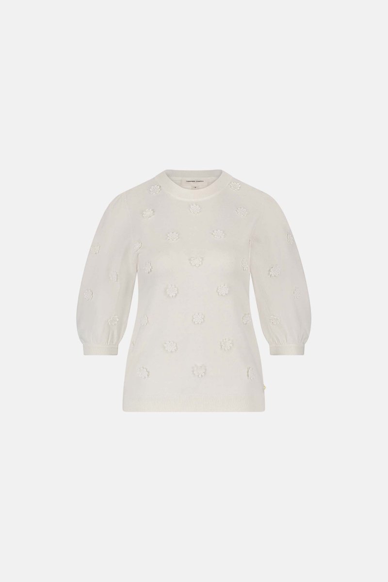 Fabienne Chapot Hilly Patch Pullover Tops & T-shirts Dames - Shirt - Wit - Maat M