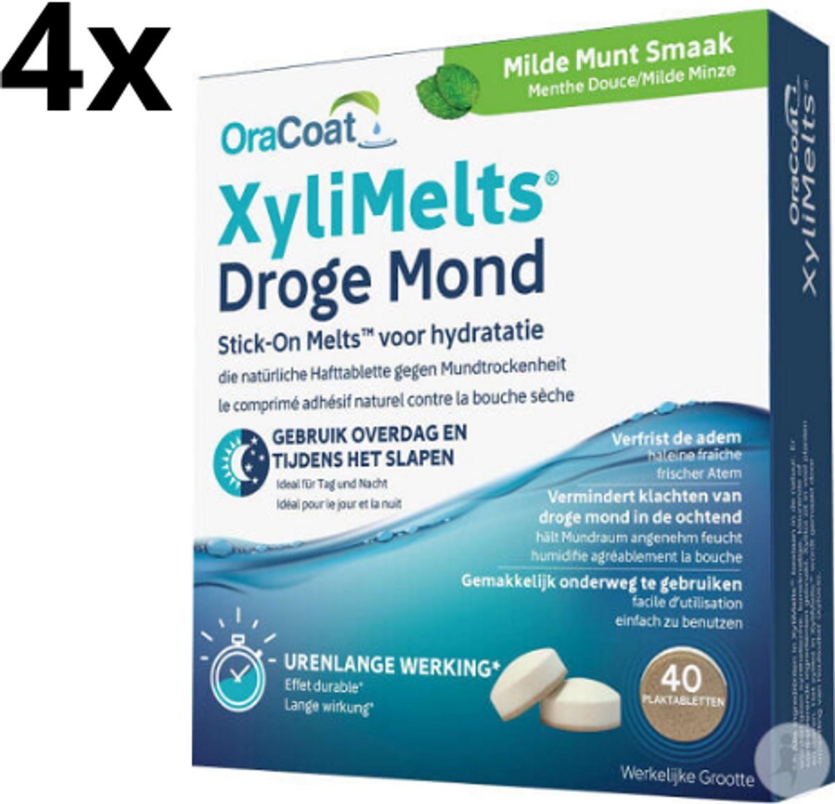 Oracoat Xylimelts Milde Munt - 4 x 40 stuks - Voordeelverpakking
