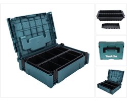 Makita Makpac 1 + Vario inzetstuk met 2 vakken ( P-83680 ) voor handgereedschap