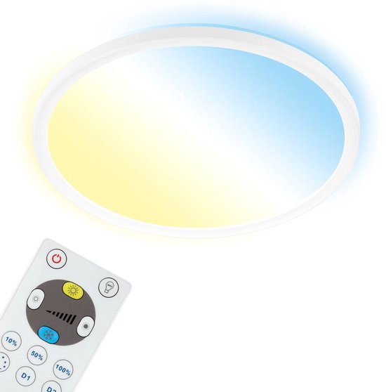 BRILONER LED plafondlamp CCT, tegenlicht, ultra plat, dimbaar