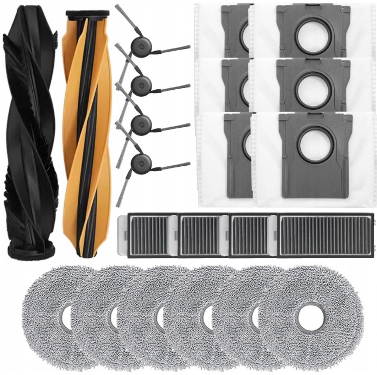 GROTE accessoire set compatibel met Dreame X50 - X50 ULTRA - L50 PRO ULTRA - L40s PRO ULTRA - zakken - borstels - moppen - filters - 22 onderdelen - vervanging van hoge kwaliteit