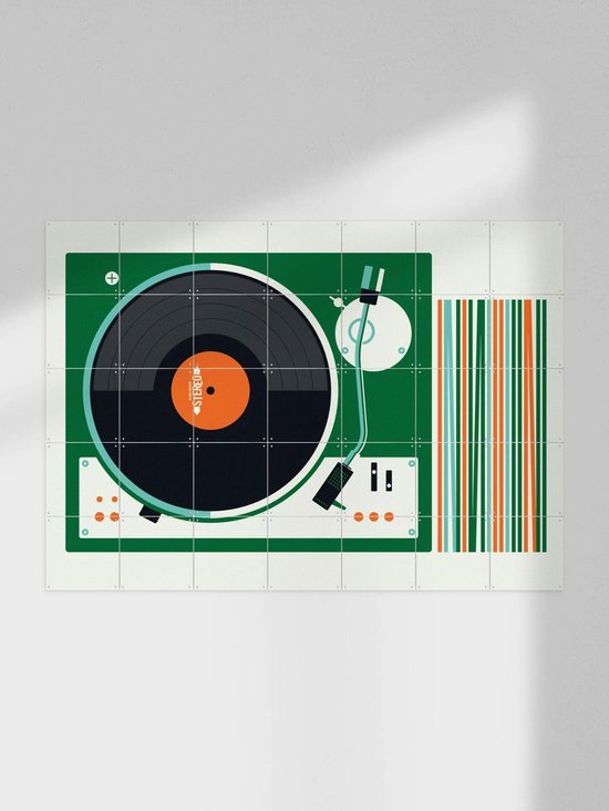 IXXI Record Player - Décoration murale - Vintage - 140 x 100 cm