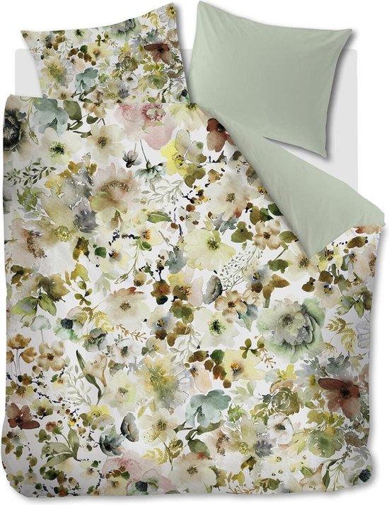 Kardol Aquitaine dekbedovertrek - Eenpersoons - 140x200/220 - Groen