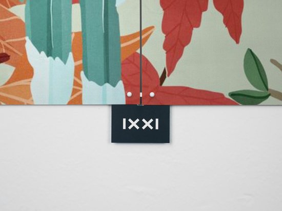 IXXI Birds of Autumn, Goed Blauw - 60 x 80 cm - Gratis ophangtool - Grote wanddecoratie en posters - Speels, Illustraties, Digitale Kunst, Woonkamer
