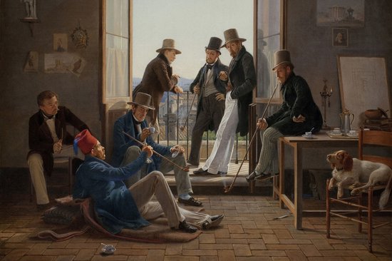 Constantin Hansen - Un groupe d'artistes danois à Rome - Un groupe d'artistes danois à Rome (1837) - 2:3