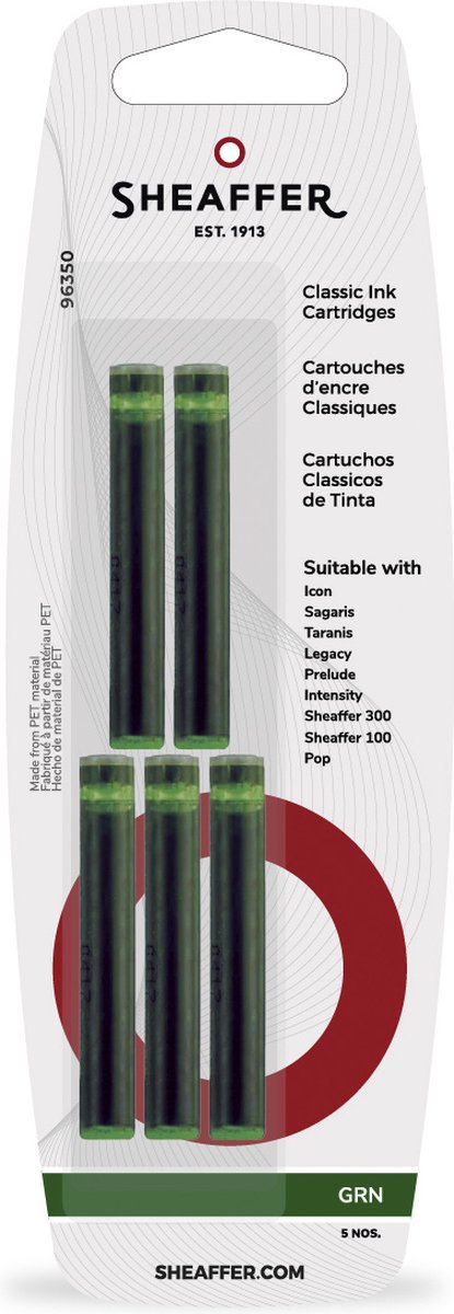 Sheaffer inktpatronen - groen