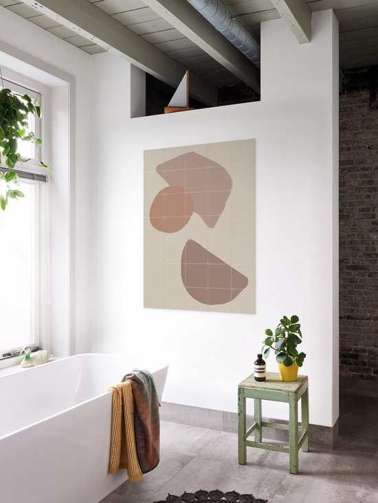 IXXI Mocha, Divers - 100 x 140 cm - Support de suspension gratuit - Grande décoration murale et affiches - Minimaliste, Graphisme, Abstrait, Géométrique