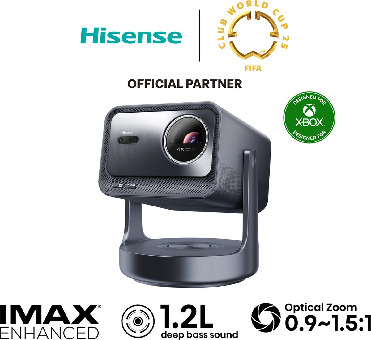 Hisense C2 Ultra 4k Smart Mini Projector Beamer Grijs