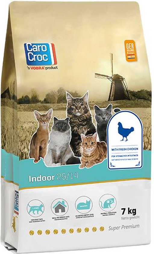CaroCroc Indoor 7kg met catessy stick 5 gram