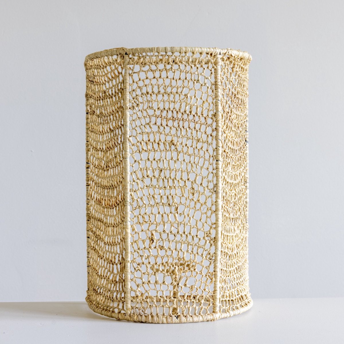 Wandlamp Raffia - Lampenkap Naturel - Honingraat - Marrakech - Handmade