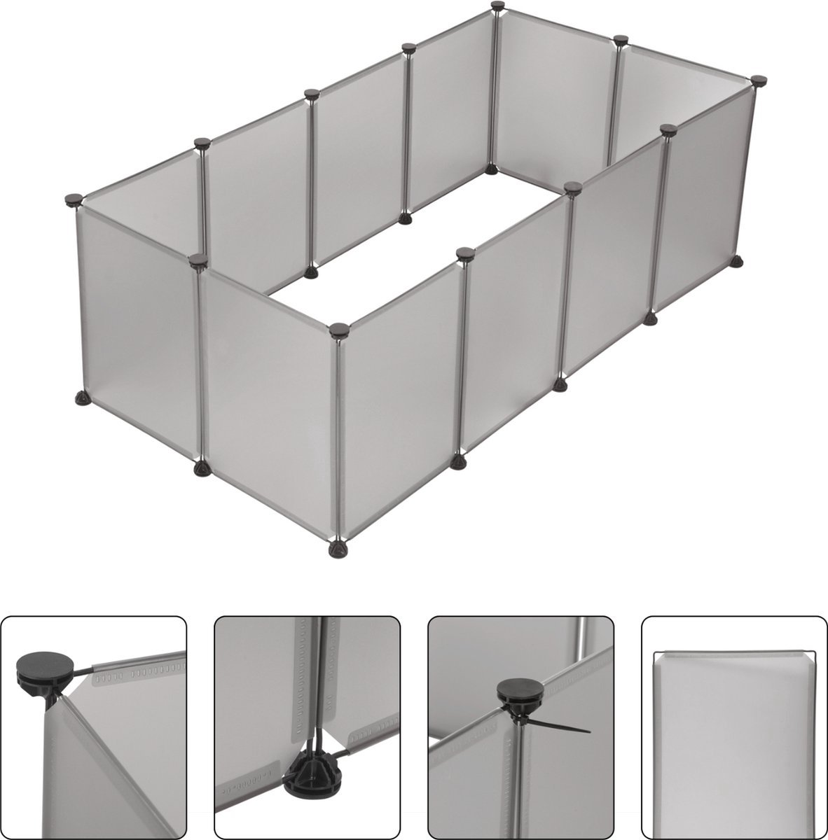 Dierenren - XXL - Verstelbaar - Voor binnen - Grijs - 145x75x46cm thumbnail 4