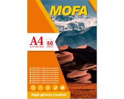Mofa high-glossy coated, kleur inkjet gecoat papier, A4, 50 sheets 200g/m²