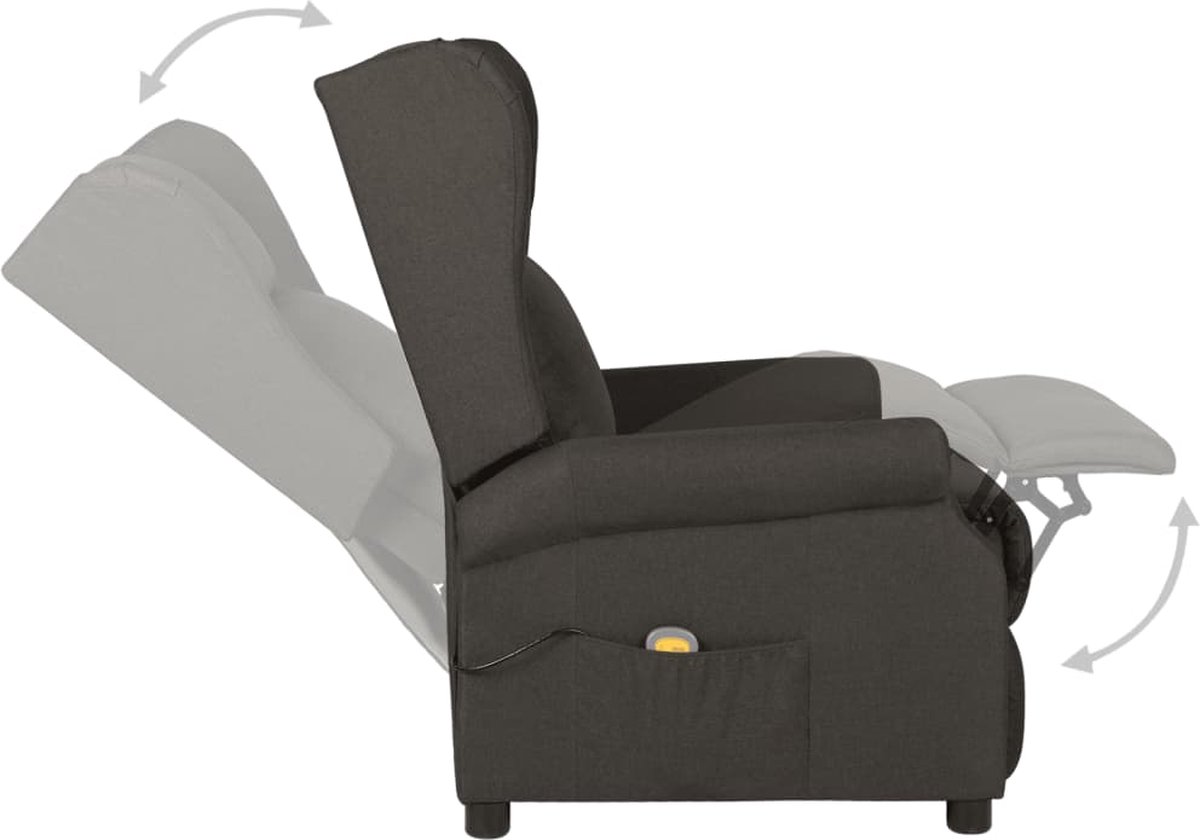 Afbeelding 3 van Massagestoel Relaxfauteuil Elektrisch 1 Persoon Taupe