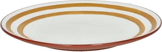 Assiette plate Pomax Mykonos D27cm jaune