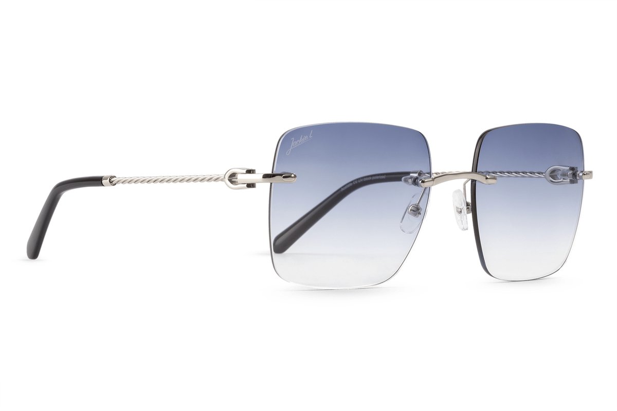 Jackie L Biarritz ZO-0270B zilver-zwart - grijze dégradé Nylon® lens – UV400