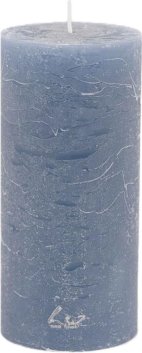 Rasteli Luz Your Kaars Cilinder Blauw-Oceaan Blauw D 7 cm H 15 cm