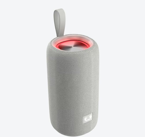 RGB LED Bluetooth Speaker Fresh ’n Rebel, draadloos, 16 uur accu, compact, met sfeerverlichting, Ice Grey