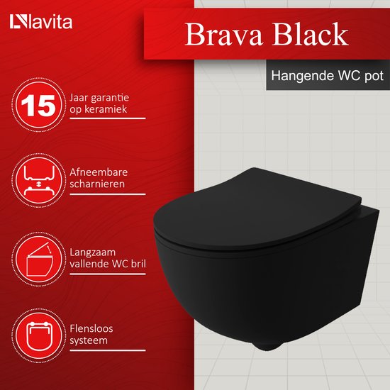 Réservoir intégré Ensemble WC complet Grohe Solido 39069000 - WC encastré WC suspendu WC suspendu Brava Noir - Plaque de commande EVEN 4en1 Chrome - Élément mural frontal - Système d'installation