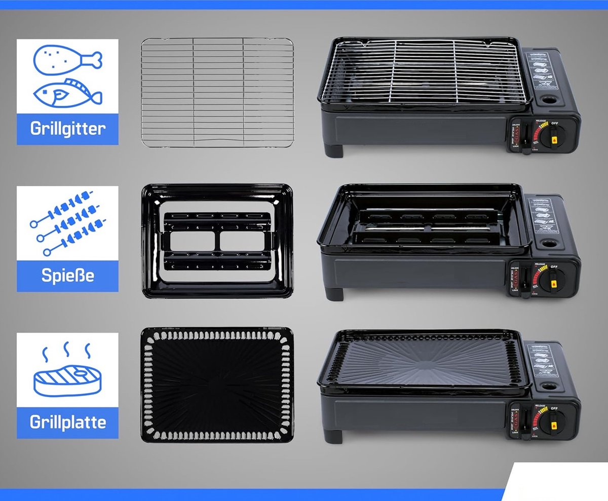 SMH LINE® Party Grill - Camping Grill - Camping kooktoestel - Safari Chef thumbnail 2