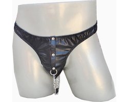 String-Latex-Heren-Sexy-Goedkoop-Ketting-Drukkers-Erotisch-Gay-Homo-Spannend-Zwart