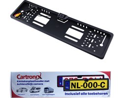 Cartronix RV-400 kentekenplaathouder met camera | Voor Auto - Camper - Vrachtwagen | Zwart | HD Camera