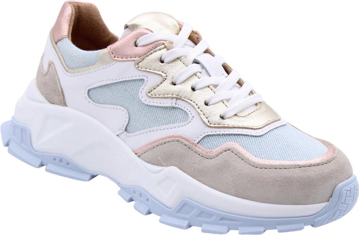 Dames Sneakers Dwrs Chester Denim Rose/jeans Jeansblauw - Maat 39