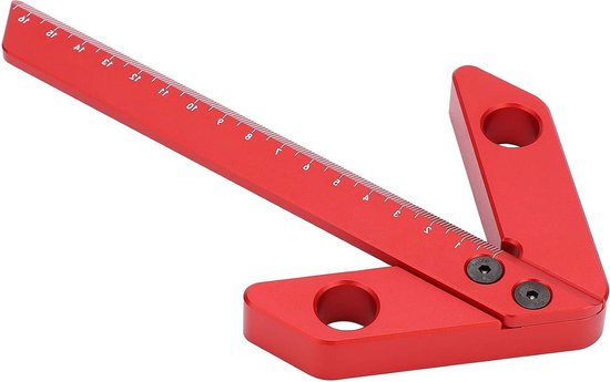 45 Graden Hoek Marker, Aluminium Pen Center Finder met Inch Schaal, Houtbewerking Timmerman Center Finder Scriber Haakse Lijn Tekening Heerser Meetinstrument Centerfinder