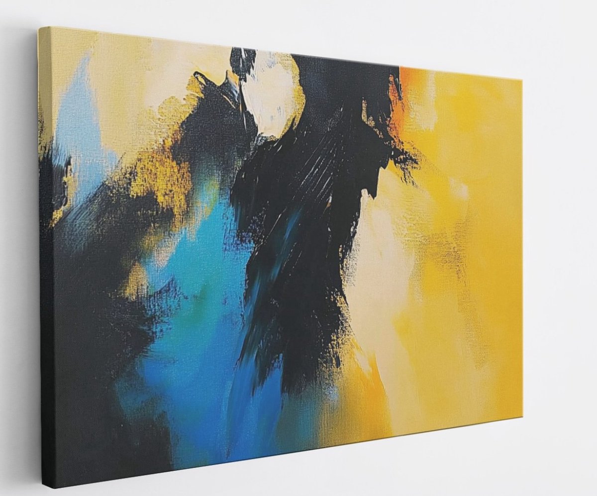 Saammp Canvas Schilderij - Modern - Abstract - 40x30 - Foto op canvas - Wanddecoratie - Muurdecoratie Woonkamer - Slaapkamer decoratie - Canvas Print Multicolor