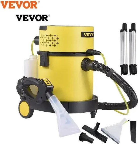 SimpleStore Nat en- Droog Stofzuiger - Geel - 4 in 1 - 20 L - 1200 W - Zuig en Blaas Functie - Bouwstofzuiger - Stofzuiger - Huishouden