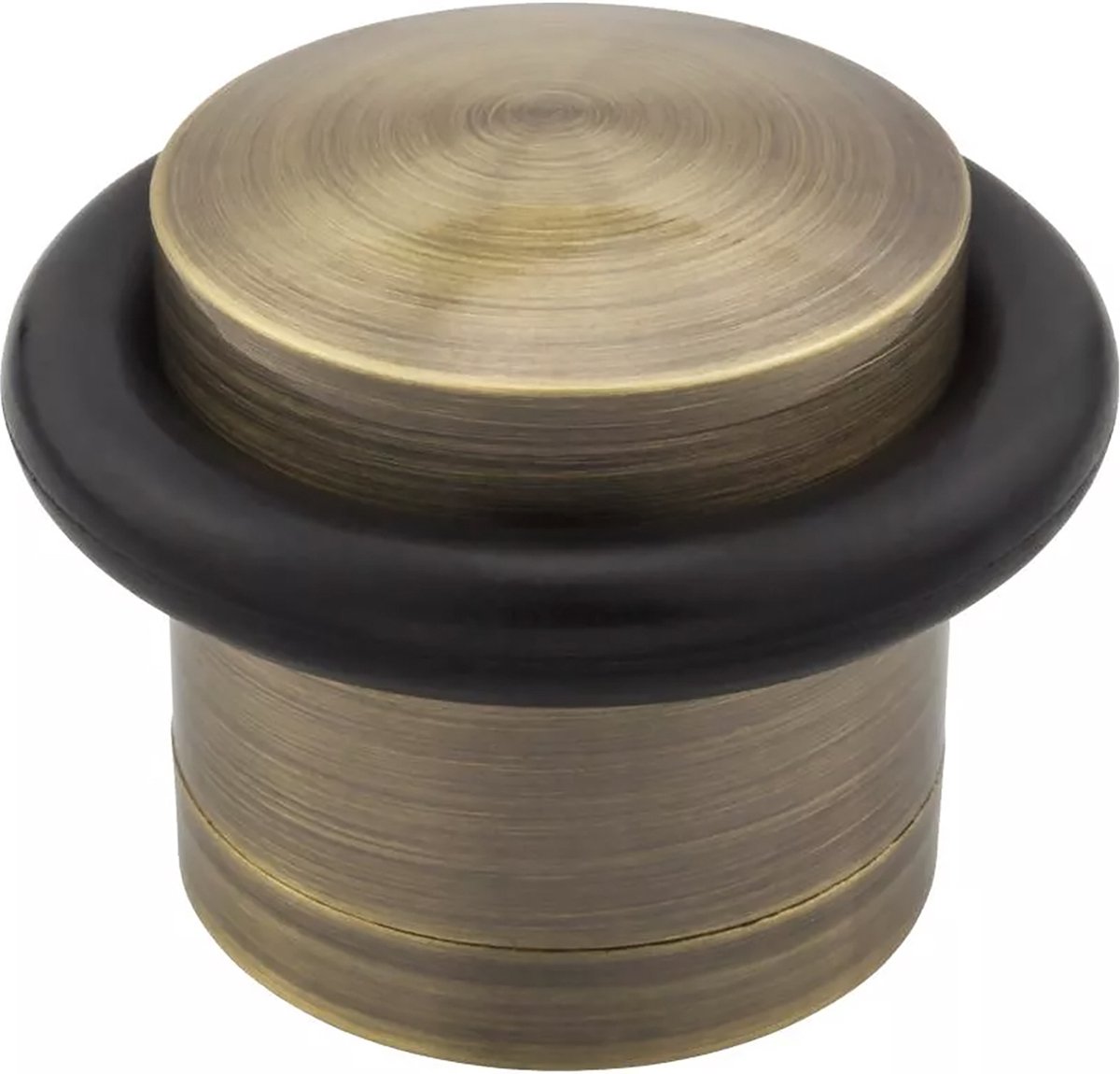 Eliot® Deurstop antiek messing - vloermontage - dia. 30 mm - incl. schroef en plug - deurstopper