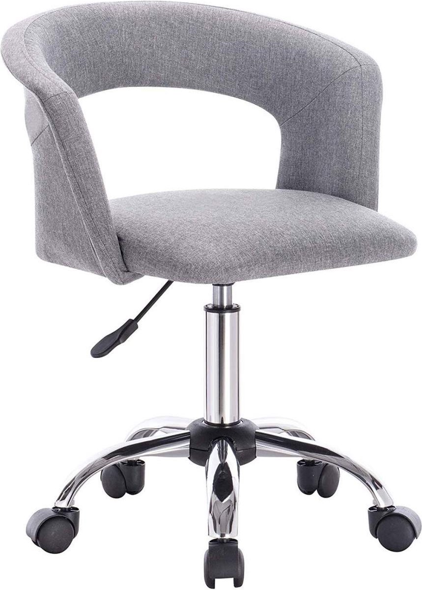Bolt Edge Bureaustoel Deluxe - Ergonomisch - Linnen - Lichtgrijs - In Hoogte Verstelbaar - Op Wielen