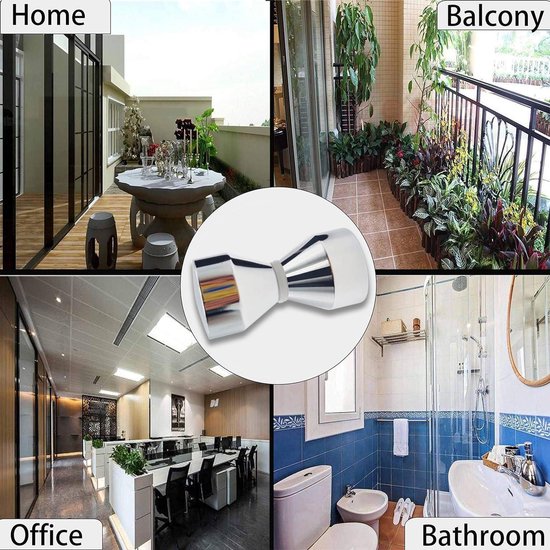 Boutons de porte pour porte de douche - design moderne - acier inoxydable - argent-1 .