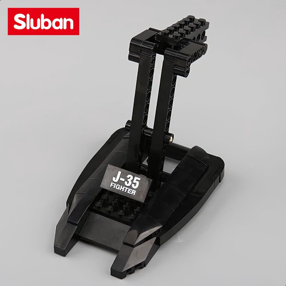 Sluban - J20S Straaljager met LED verlichtingen | WW2 army luchtmacht | Technic creator ideas educatief leger speelgoed | Expert bouwpakketten voor volwassenen | Classic icons vliegtuig modelbouw | 953 bloks — afbeelding 17