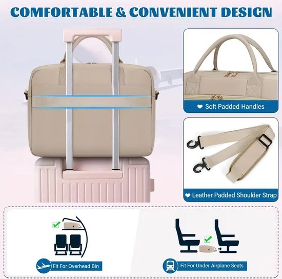 MOSISO 360 Beschermende laptoptas 16 inch, 15-15,6 inch computer schoudertas compatibel met MacBook Pro 16, HP, Dell, Lenovo, Asus, zijopen messenger case & 4 ritszakken en handvat, Haze Blue