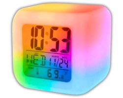 foto van BMJ Trading® Kinderwekker - Wekker voor Kinderen - Wekker Kind Digitaal - Veranderd van Kleur - Alarmklok - 3x AAA Batterijen Inbegrepen - Wit - 7 Verschillende Kleuren LED - Nederlandse Handleiding - Digitale Wekker - Alarm Clock
